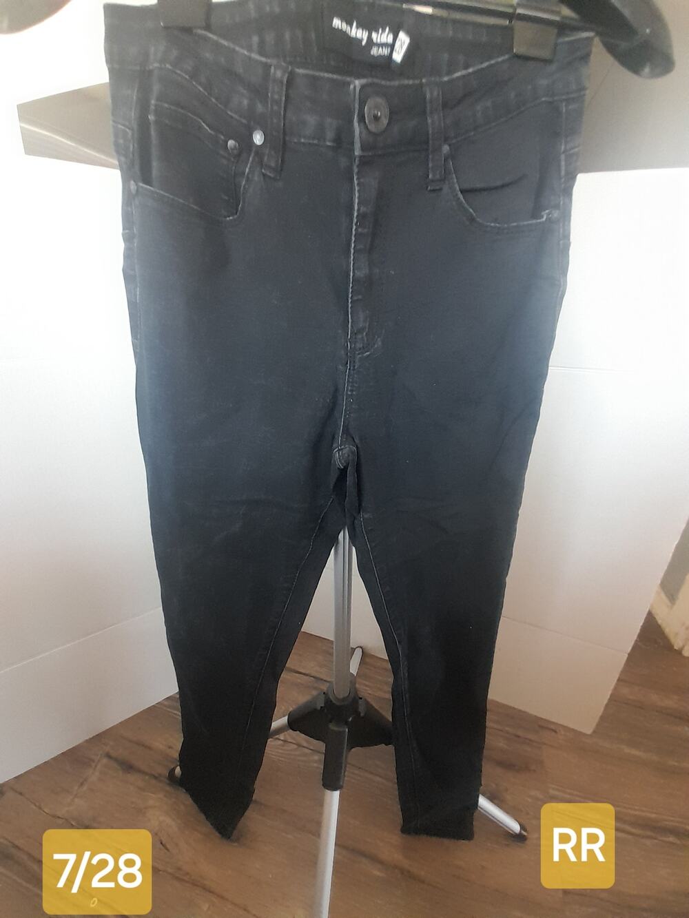 Monkey Ride Black Skinny denim jeans size 7/28